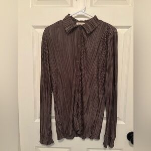 Shop Stevie Chocolate Button Down Shirt